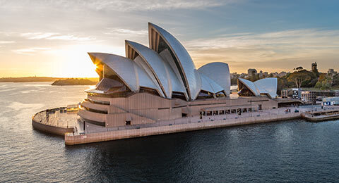 The beautiful view of the Sydney opera house