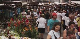 Crowd at market in Rio de Janeiro