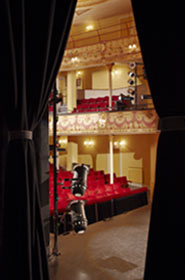 Theatre View Through Stage Curtain