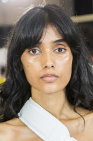 Beautiful model posing in the backstage